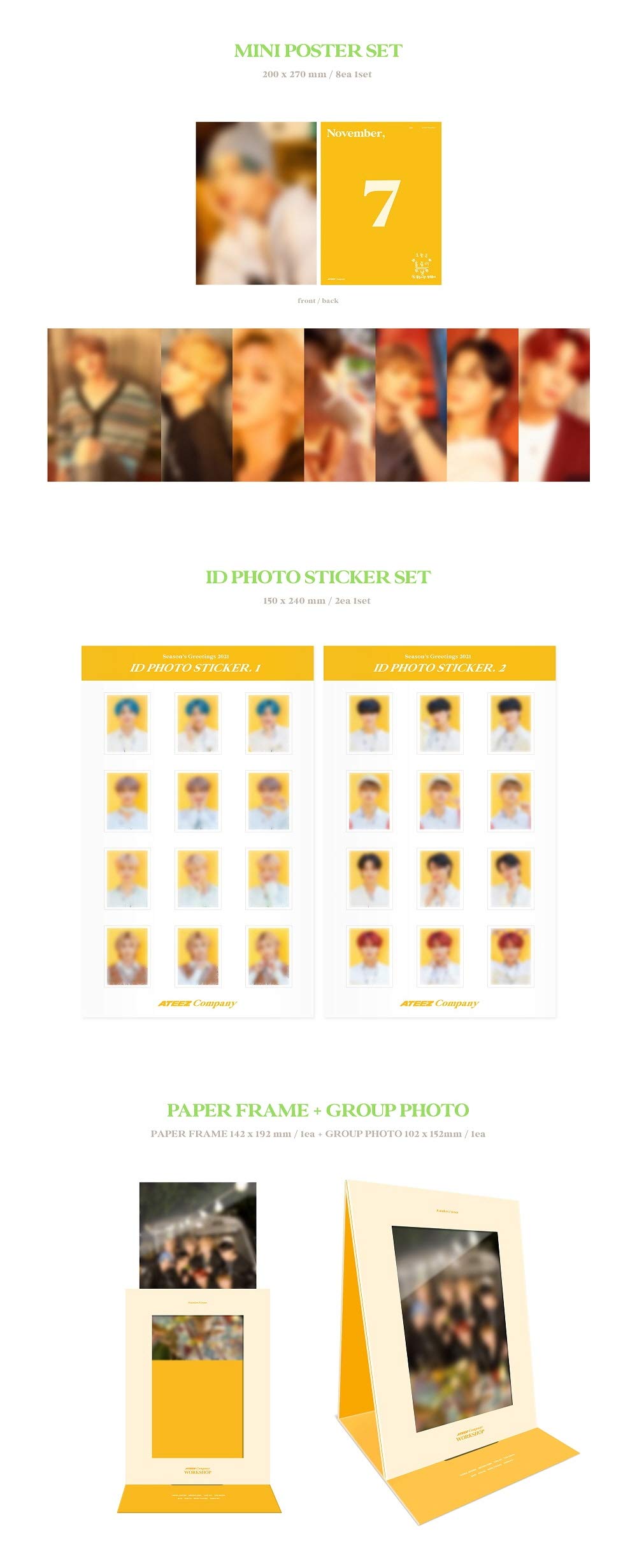 KQ Entertainment ATEEZ - ATEEZ 2021 Season's Greetings + Extra